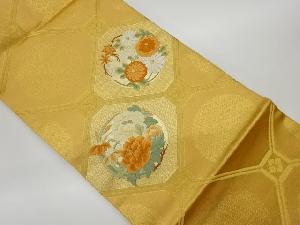 リサイクル 蜀江に花丸文様刺繍名古屋帯